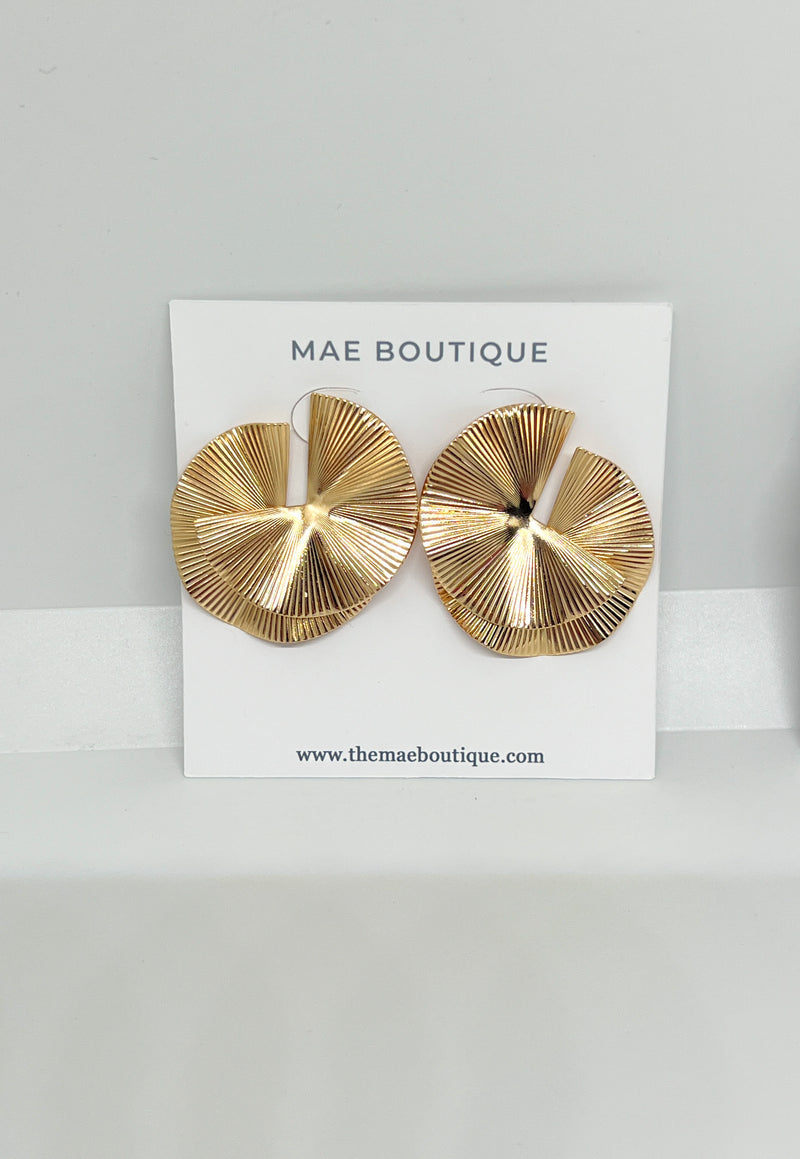 Flare Disc Earrings | GOLD