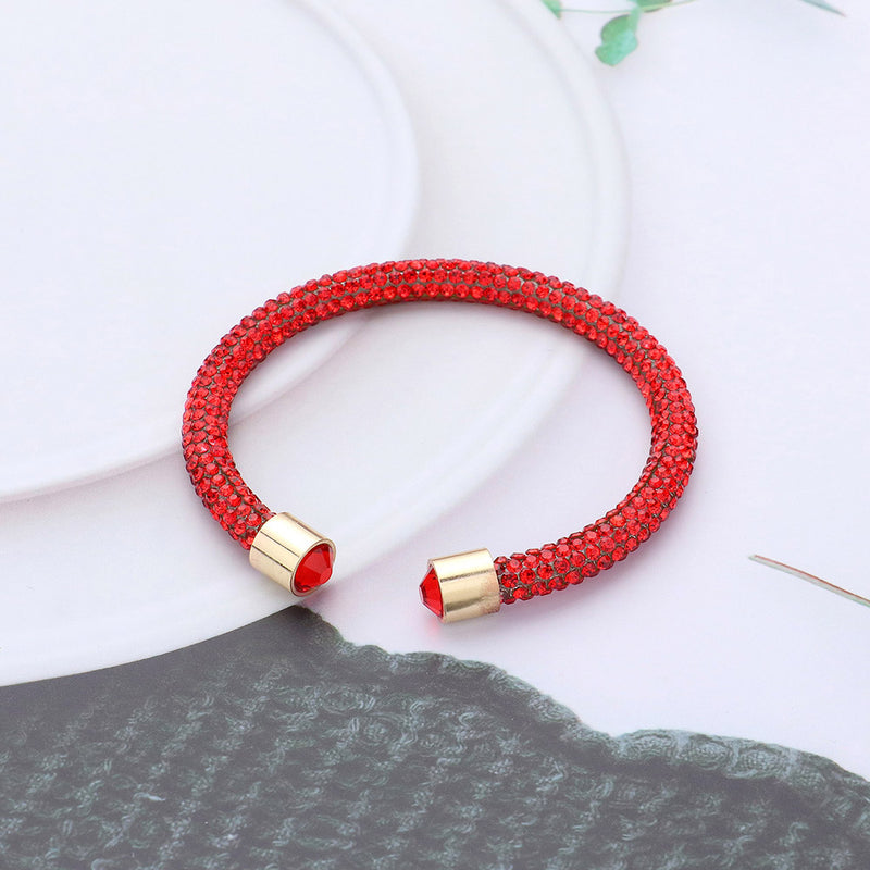 Bling Studded Cuff Bracelet | RED