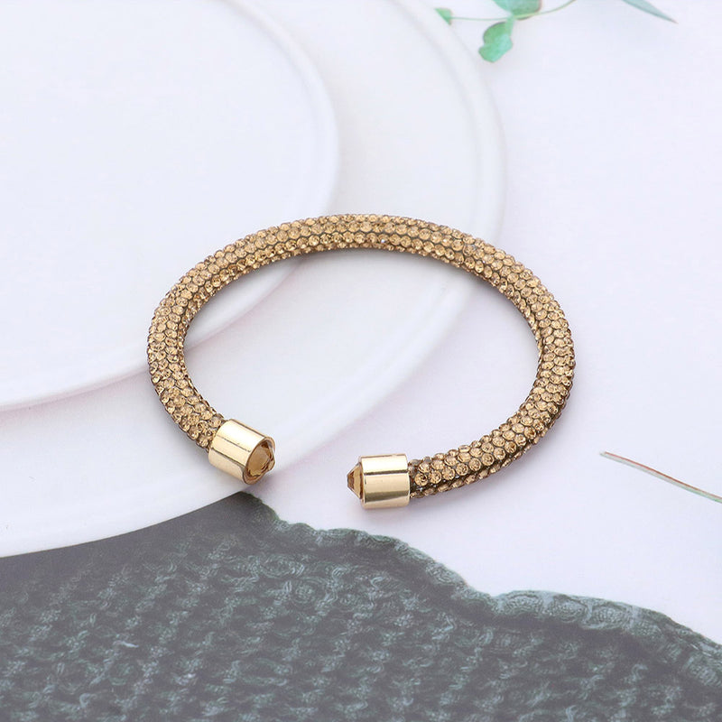 Bling Studded Cuff Bracelet | GOLD