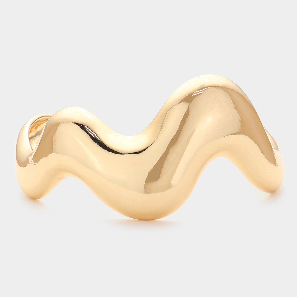 Wavy Cuff Bracelet | GOLD