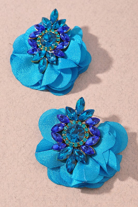 Flower Stud Earrings | BLUE
