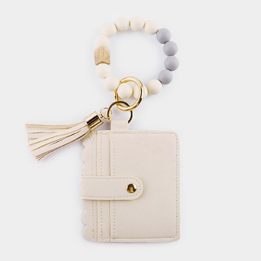 Faux Leather Keychain | Card Holder